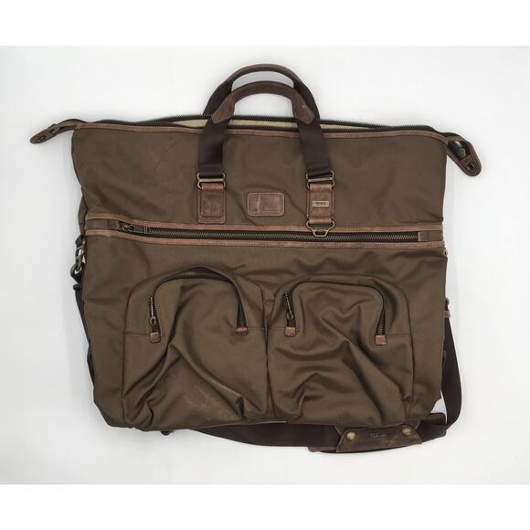 TUMI Alpha Bravo Everett Weekender Essential Tote 2 Way Shoulder Bag in Brown - Picture 1 of 8